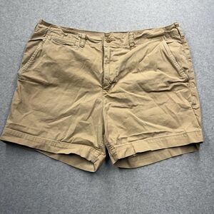 American Eagle Men's Chino Shorts Beige Button Stretch Pockets Cotton 5” Inseam